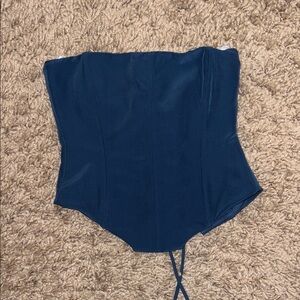 White Fox Boutique Blue Strapless Bustier